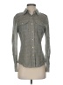 Tory Burch 100% Cotton Tweed Gray Long Sleeve Button-Down Shirt Size 2 - photo 1
