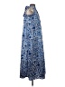Ann Taylor 100% Polyester Paisley Blue Casual Dress Size XS - photo 4