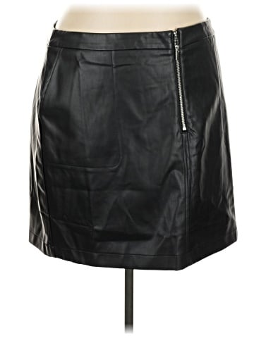 ELOQUII Faux Leather Skirt (view 1)