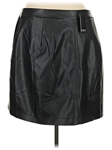 ELOQUII Faux Leather Skirt (view 2)