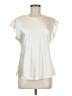 Express 100% Polyester Ivory Short Sleeve Top Size M - photo 1