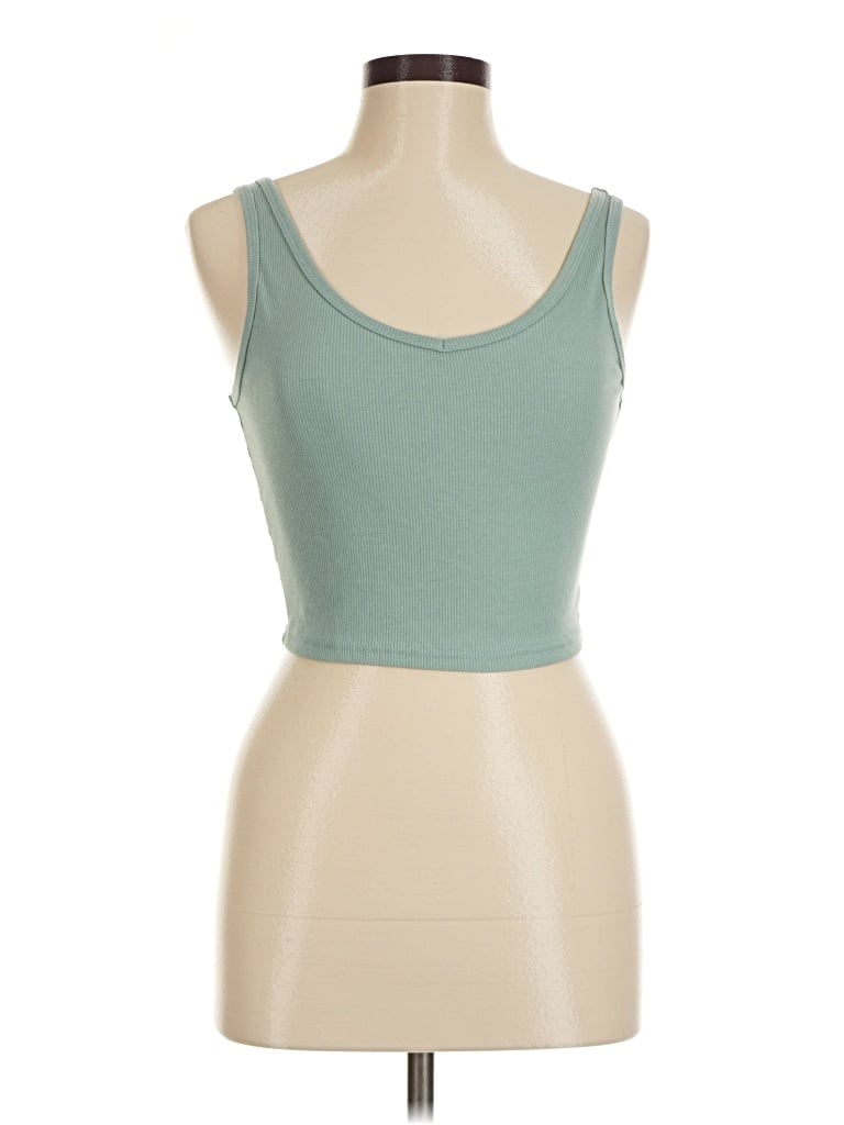 Pre-owned Unbranded Tank Top Teal Strapless Neckline Tops