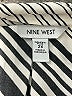 Nine West 100% Polyester Stripes Silver Short Sleeve Blouse Size 2X - photo 7