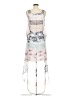 BCBGMAXAZRIA 100% Polyester Print White Casual Dress Size M - photo 2