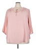 Torrid 100% Polyester Pink 3/4 Sleeve Blouse Size 3X Plus (3) - photo 1
