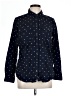 Eddie Bauer 100% Cotton Polka Dots Black Blue Long Sleeve Button-Down Shirt Size L - photo 1