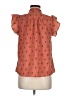 Mine 100% Polyester Orange Short Sleeve Blouse Size M - photo 2