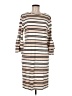 Sara Campbell Stripes Tan Casual Dress Size M - photo 1