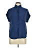 Twine & String Blue Short Sleeve Blouse Size M - photo 1