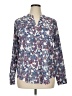 Charter Club 100% Polyester Paisley Blue Long Sleeve Blouse Size XL - photo 1