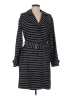 Talbots 100% Cotton Stripes Black Trenchcoat Size M - photo 1