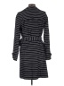 Talbots 100% Cotton Stripes Black Trenchcoat Size M - photo 2