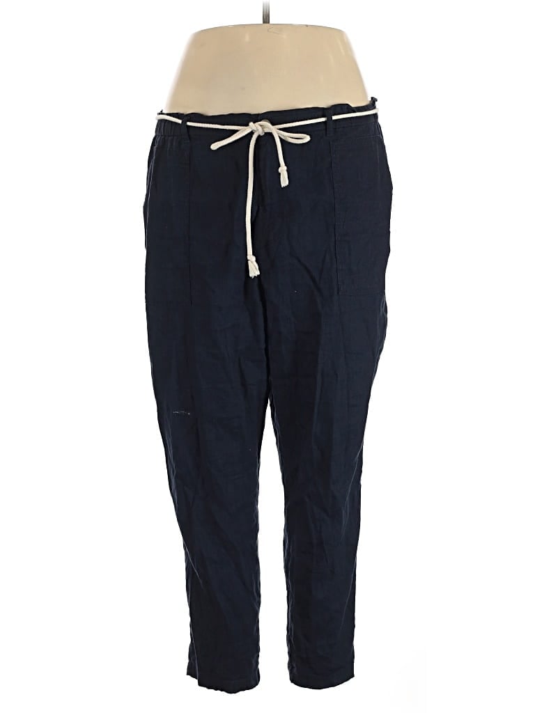 Pre-owned Lou & Grey Linen Pants In Blue