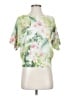 Tommy Bahama Tropical Floral Graphic Green Short Sleeve Blouse Size XXS - photo 1