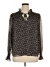 Ann Taylor LOFT 100% Polyester Black Long Sleeve Blouse Size XL - photo 1