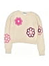 Jacadi Floral Ivory Wool Pullover Sweater Size 8 - photo 1