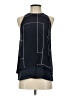 Theory 100% Silk Stripes Blue Black Sleeveless Silk Top Size P (petite) - photo 1