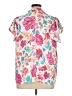 Haptics 100% Polyester Floral Pink Short Sleeve Blouse Size 1X - photo 2