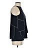 Theory 100% Silk Stripes Blue Black Sleeveless Silk Top Size P (petite) - photo 4