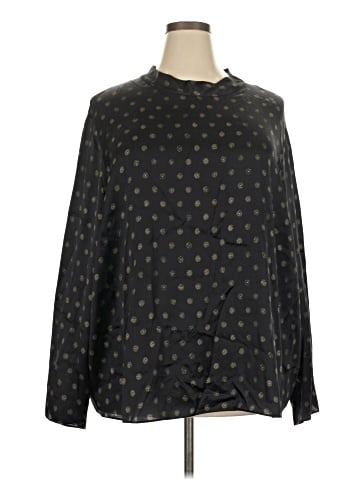 Vince. Long Sleeve Silk Top (view 1)