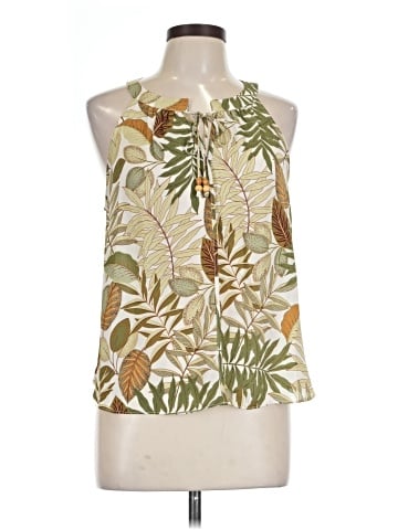 Rose + Olive Sleeveless Blouse (view 1)
