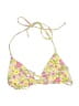 Frankies Bikinis Floral Yellow Swimsuit Top Size M - photo 1