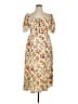 Cider 100% Polyester Floral Tan Cocktail Dress Size XL - photo 1
