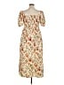 Cider 100% Polyester Floral Tan Cocktail Dress Size XL - photo 2