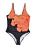 Unbranded Floral Orange One Piece Swimsuit Size XXL - photo 1