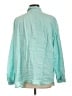 J.Jill Solid Teal Long Sleeve Button-Down Shirt Size L (tall) - photo 2