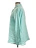 J.Jill Solid Teal Long Sleeve Button-Down Shirt Size L (tall) - photo 5