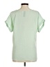 Blue Rain 100% Polyester Solid Green Short Sleeve Blouse Size M - photo 2
