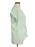 Blue Rain 100% Polyester Solid Green Short Sleeve Blouse Size M - photo 4