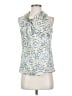 Etcetera 100% Silk Blue Sleeveless Silk Top Size 2 - photo 1