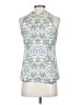 Etcetera 100% Silk Blue Sleeveless Silk Top Size 2 - photo 2