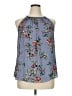 Tacera 100% Polyester Blue Sleeveless Blouse Size XL - photo 1