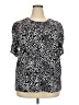 MICHAEL Michael Kors Animal Print Silver Short Sleeve T-Shirt Size 2X - photo 1