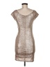 Guess 100% Polyester Metallic Silver Cocktail Dress Size 6 - photo 2