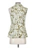 CAbi 100% Polyester Green Sleeveless Blouse Size XS - photo 2