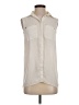 Atmosphere Ivory Sleeveless Button-Down Shirt Size 2 - photo 1