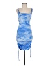 Morning Mist Tie-dye Blue Cocktail Dress Size 8 - photo 1