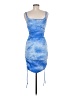 Morning Mist Tie-dye Blue Cocktail Dress Size 8 - photo 2