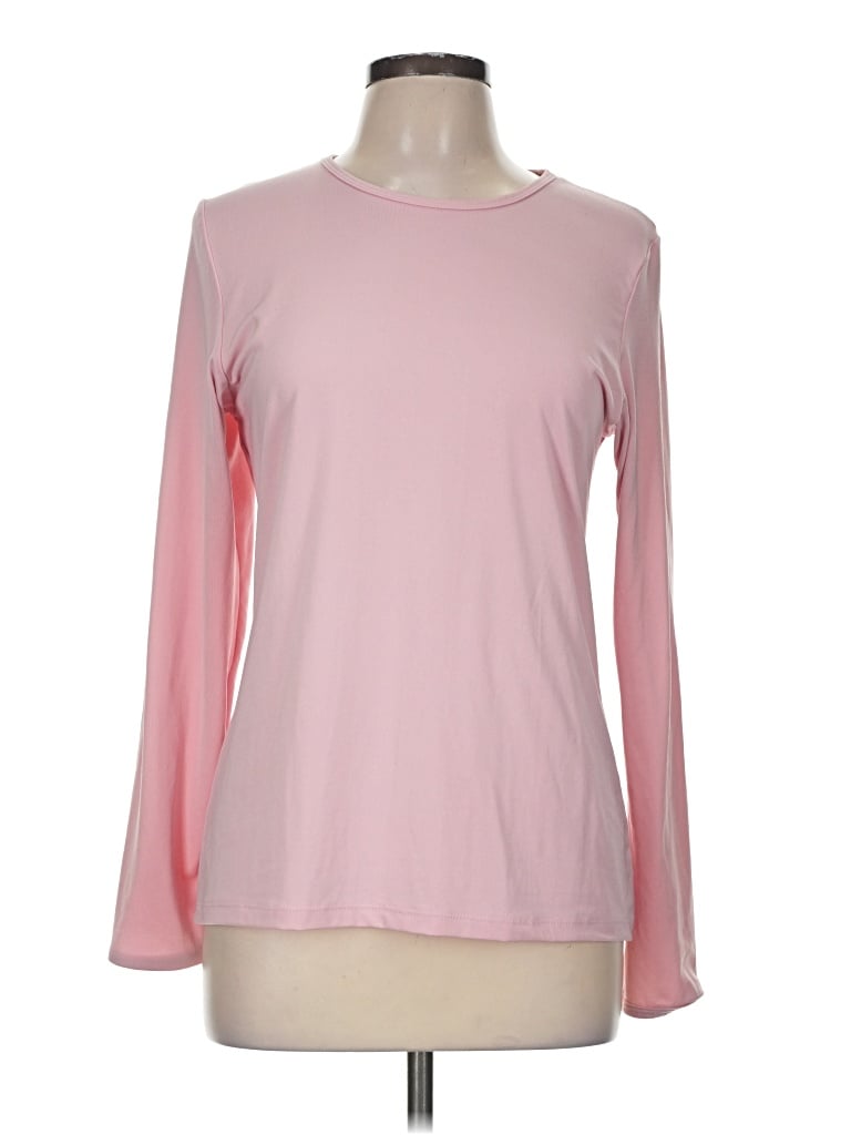 Pre-owned Cuddl Duds Long Sleeve T-shirt In Pink