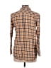 J.Crew 100% Cotton Plaid Tan 3/4 Sleeve Button-Down Shirt Size 8 - photo 2