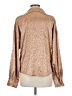 Shein Animal Print Tan Long Sleeve Blouse Size 6 - photo 2