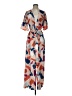 J. Brooks 100% Polyester Orange Kimono Size S - photo 1