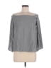Merona 100% Rayon Gray Black 3/4 Sleeve Blouse Size M - photo 1