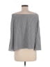 Merona 100% Rayon Gray Black 3/4 Sleeve Blouse Size M - photo 2