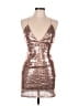 TOBI 100% Polyester Metallic Brown Cocktail Dress Size M - photo 1