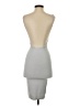 Olivaceous Solid Gray White Cocktail Dress Size S - photo 2
